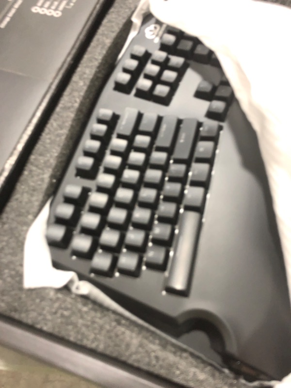 Photo 1 of Cloud Nine C989M Ergonomic Mechanical Keyboard for PC - Kailh Tactile Brown Switches - RGB Light Up LED Backlit with USB - Ergo Split Key Board with Macro