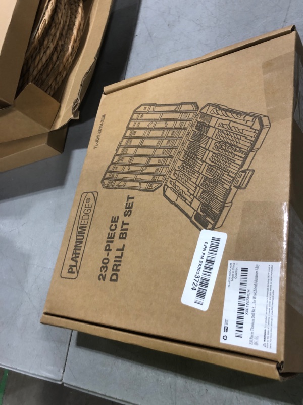 Photo 1 of 230 Pieces Titanium Twist Drill Bit Set, 135° Tip High Speed Steel, Size from 3/64" up to 1/2", Ideal Drilling in Wood/Cast Iron/Aluminum Alloy/Plastic/Fiberglass, with Hard Storage