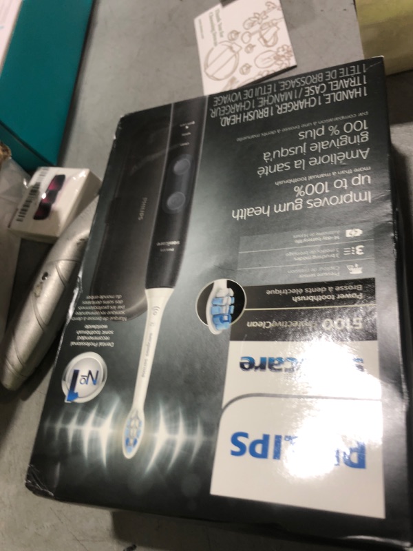 Photo 1 of Philips Sonicare ProtectiveClean 5100 Rechargeable Electric Toothbrush, with Pressure Sensor, 3 Cleaning Modes, SmarTimer and QuadPacer, 14-Day Battery Life, Travel Case, Black, Model HX6850/60