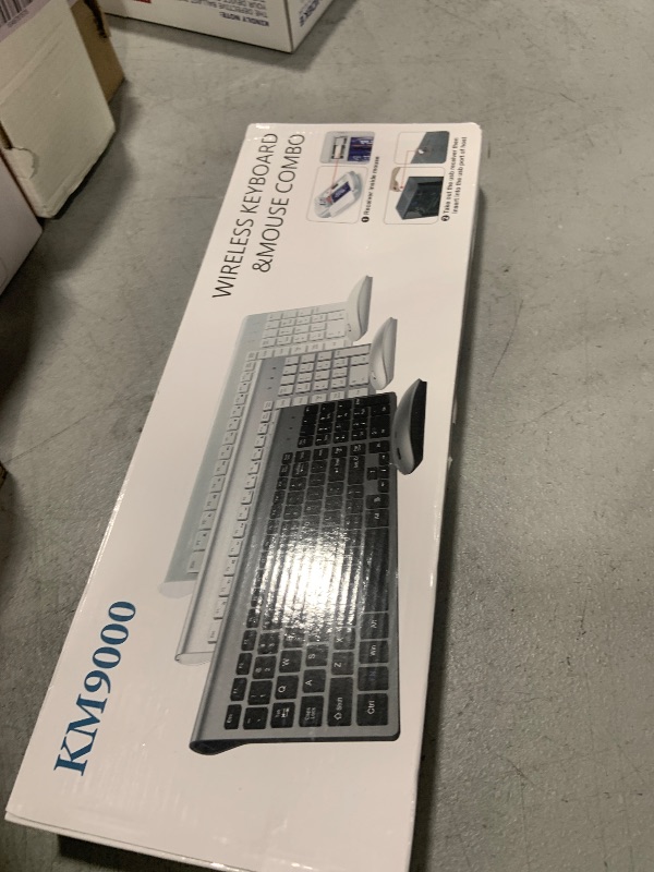 Photo 1 of Wireless Keyboard and Mouse Ultra Slim Combo, TopMate 2.4G Silent Compact USB 2400DPI Mouse and Scissor Switch Keyboard Set with Cover, 2 AA & 2 AAA Batteries,for PC/Laptop/Windows/Mac-Rose Gold White