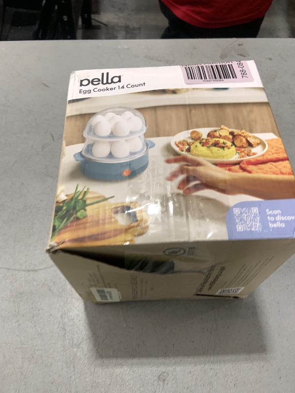 Photo 1 of bella Electric Egg Cooker, 14 Eggs Capacity Tray, Double Stack, for Poached, Scrambled, Hard, Medium & Soft Boiled Eggs, Omelets and Steamed Dumplings, Auto Shutoff, 360 Watt, Oatmilk