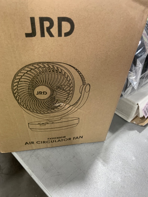 Photo 1 of JRD Fans for Bedroom, 90° Oscillating Air Circulator Fan, 13 Inch Quiet Table Fan with Remote, 120° Adjustable Tilt, 3 Speeds, 7H Timer, Powerful Desk Fan for Whole Room Home Office Living Room