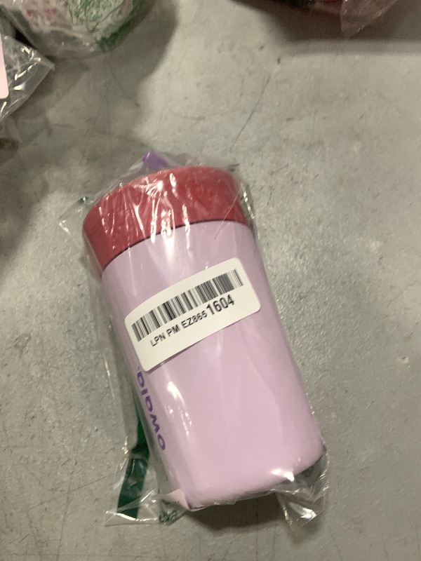 Photo 1 of Owala Kids Insulation Stainless Steel Tumbler with Spill Resistant Flexible Straw, Easy to Clean, Kids Water Bottle, Great for Travel, Dishwasher Safe, 12 Oz, Pink and Purple (Lilac Rocket)