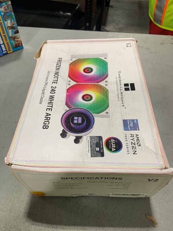 Photo 1 of Thermalright Frozen Notte 240 White ARGB V2 Water Cooling CPU Cooler,240 White CPU Cooler Specifications, Double PWM Fans,S-FDB Bearings, Suitable for AMD/AM4 AM5, Intel LGA 1700/1150/1151/1200/2011