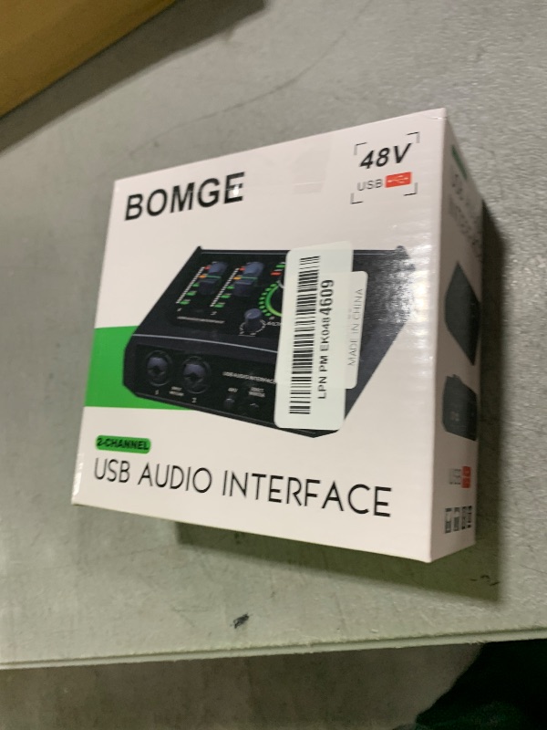 Photo 1 of BOMGE mini 2 Channel USB Audio Interface for Recording, Streaming and Podcasting, with XLR/48V Phantom Power,Studio Quality Audio Interface for Guitarist, Vocalist, Podcaster or Producer