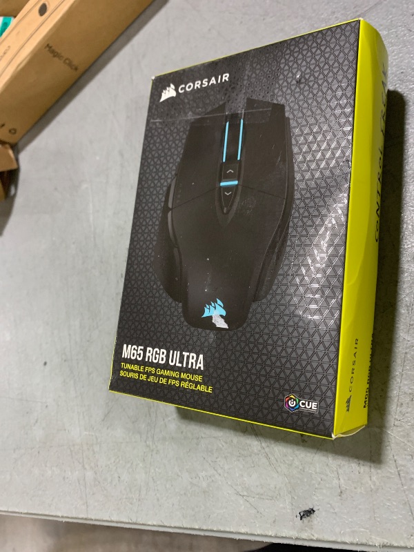 Photo 1 of Corsair M65 RGB Ultra Tunable FPS Gaming Mouse Marksman 26,000 DPI Optical Sensor, Optical Switches, AXON Hyper-Processing Technology, Sensor Fusion Control, Tunable Weight System - Black