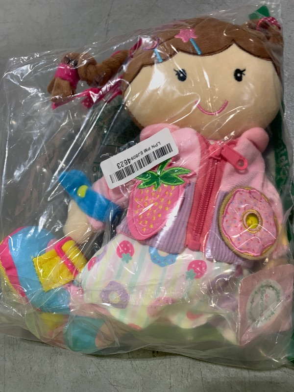 Photo 1 of June Garden 15.5" Dressy Friends Daisy - Educational Stuffed Plush Doll for Kids and Toddlers 2 Years and Up - Montessori Buckle Soft Toy