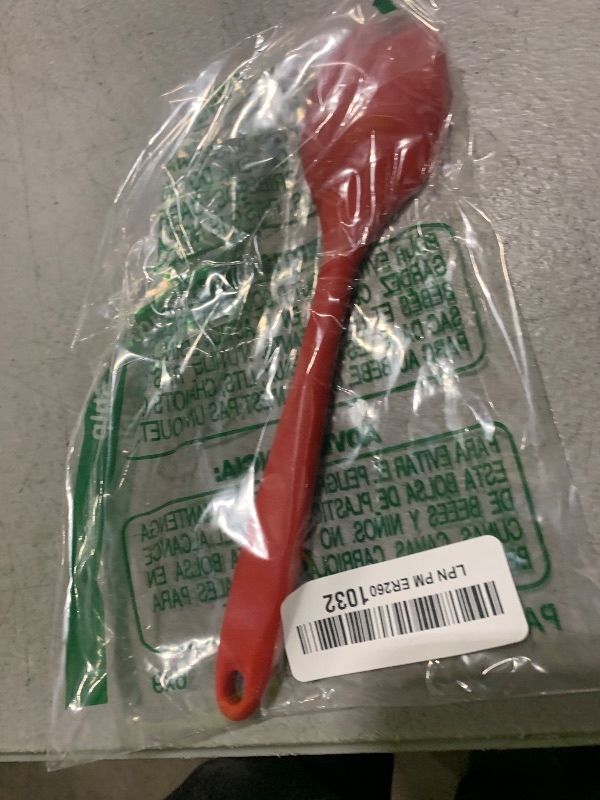 Photo 1 of  Small Multicolored Silicone Spoons Silicone Serving Stirring Spoon for Kitchen Nonstick Cooking Baking Stirring Mixing Tools(Dark Red, Green, Yellow, Blue)
