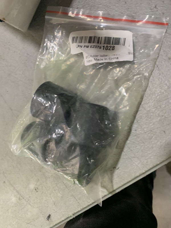 Photo 1 of 4PCS Rubber Walker Tips 1 '' Heavy Duty Replacement Tips for Walkers, Commodes, Shower Chairs and More (Black)