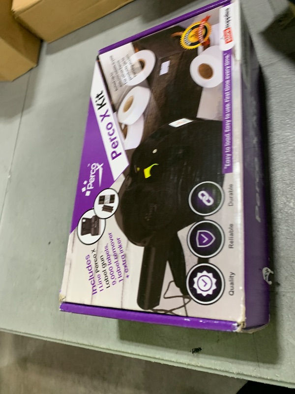 Photo 1 of Perco X 1 Line Price Gun Kit - 1 Line Label Gun with 9000 White Blank Labels, and an Extra Inker