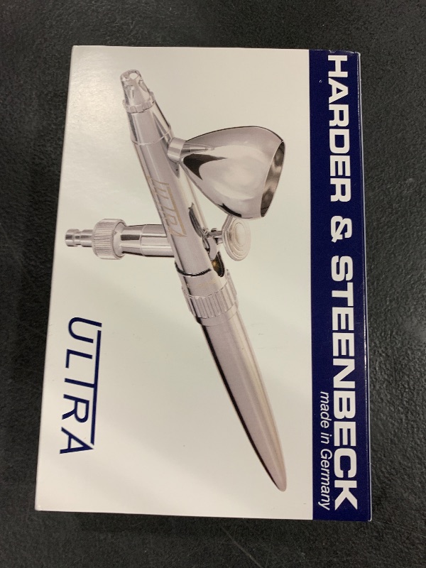 Photo 1 of Harder & Steenbeck Airbrush – ULTRA 2024 - German-Engineered Dual Action Painting Set with Gravity Feed - 0.45mm Self-Centering Nozzle - 5ml Paint Cup - 120231