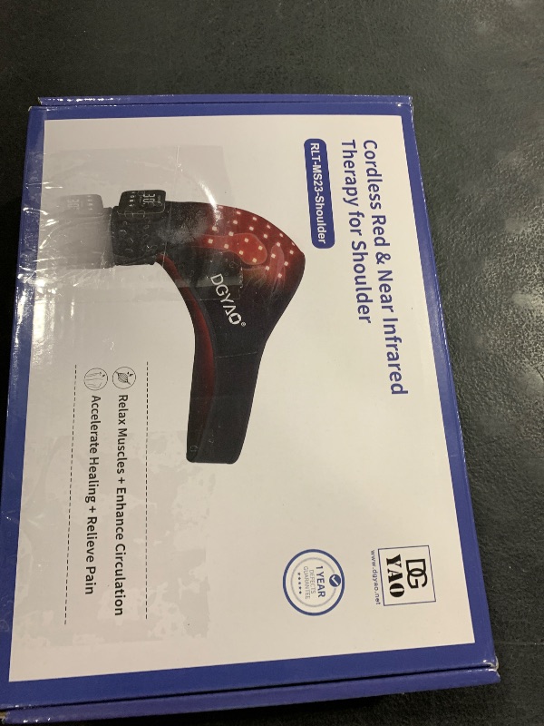 Photo 1 of TUOYR Cordless Red Light Therapy for Shoulder Pain Relief 4000mAh Battery Portable Wireless Near Infrared Light Therapy Devices Wearable Wrap for Arm Body Muscle Relax Treatment Pad