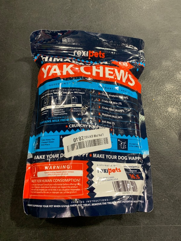 Photo 1 of 100% Natural Yak Cheese Himalayan Made Dog Chews All Breeds - Lactose Free Yak Chew for Small Medium & Large Dogs - Dental Cleaning Dog Chews for Aggressive Chewers - Long Lasting Odor & Gluten Free