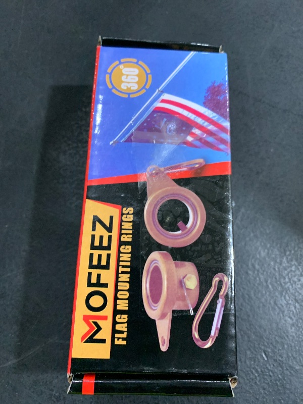 Photo 1 of MOFEEZ Flagpole Rotating Rings,360 Degree Anti-Wrap Flag Mounting Rings with Bearings for 7/10" -1" Diameter Flag Pole Tangle Free (Pack of 2-Gold)