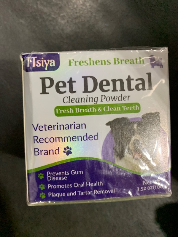 Photo 1 of TTsiya Dog Teeth Cleaning Powder, Pet Dental Powder -Dental Care, Dogs Breath Freshener with Probiotics for Tartar & Reduces Plaque & Bad Breath Teeth Cleaning for Small, Medium, Large Dogs 100g exp date 12/23/27