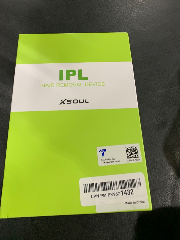 Photo 1 of PARTS ONLY --------------------------------------------------------------------------XSOUL At-Home IPL Hair Removal for Women and Men Permanent Hair Removal 999,999 Flashes Painless Hair Remover on Armpits Back Legs Arms Face Bikini Line, Corded