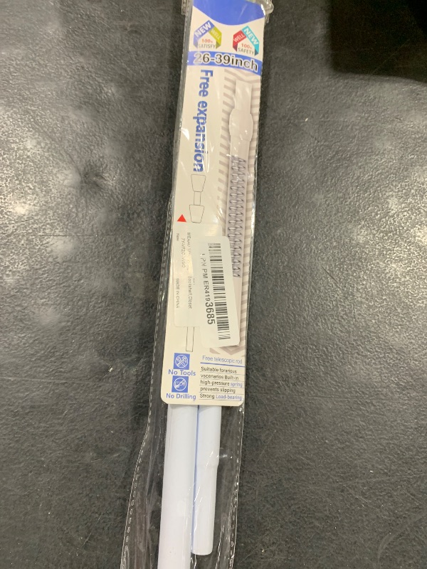 Photo 1 of MEXAU 1Pcs Spring Tension Curtain Rod 26-39 inch Spring Tension Rods White Tension Rods Adjustable Spring Rod Extendable Tension Rod For Kitchen, Bathroom, Window, Bookshelf,Closet.