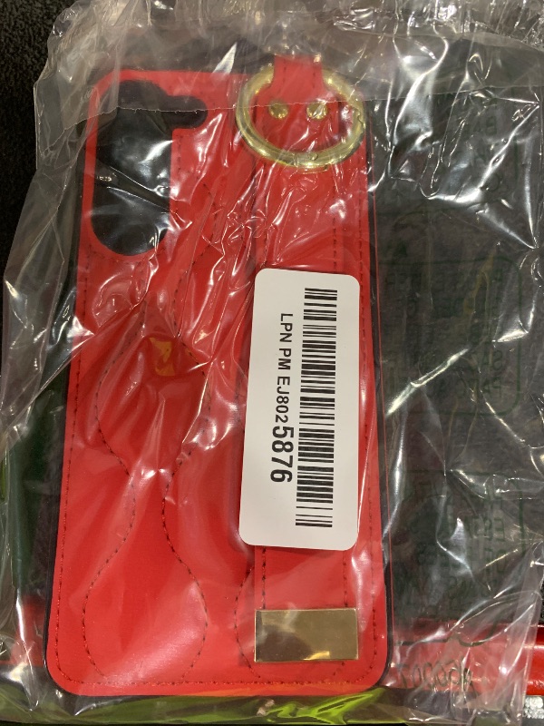 Photo 1 of Asuwish Phone Case for Samsung Galaxy S23 Plus S23+ 5G with Screen Protector Cover and Wrist Strap Kickstand Wristband Holder Stand Ring Cell S23plus 23S + S 23 23+ SM-S916U 6.6 inch Women Men Red