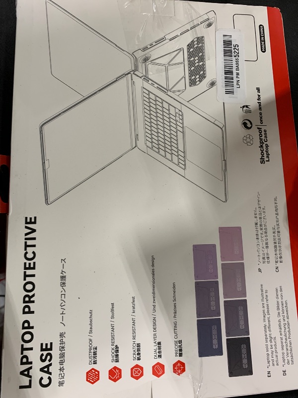 Photo 1 of SEYMAC stock Case for MacBook Pro 14 inch 2024-2021 A3112 A3185 A3401 A2918 2992 2779 M4-M1, Shock-Absorbing Protection Case with Magnetically-Folio Stand &Mouse Pad/Bag (Fabric-Like Color Purple)
