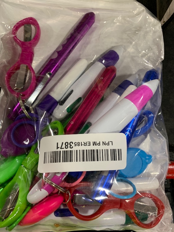 Photo 1 of 24 pcs Nurse Pen Set Include Permanent Marker Pen Pen Lights for Nurses Retractable Ballpoint Pen Nursing Keychain Clip Foldable Scissors LED Flashlight Keychain for Nurses (Blue Green Pink Purple)