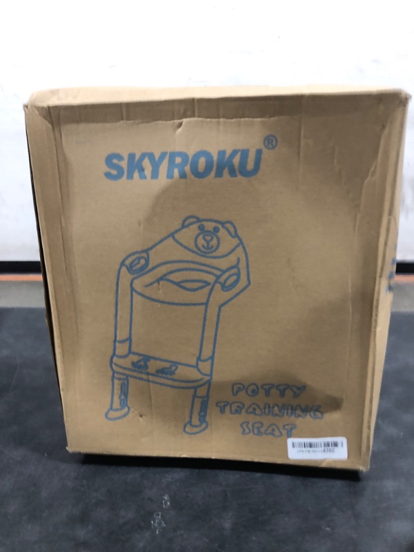 Photo 1 of Potty Training Seat with Step Stool Ladder, SKYROKU Potty Training Toilet for Kids Boys Girls Toddlers - Comfortable Safe Potty Seat with Anti-Slip Pads Ladder Grey