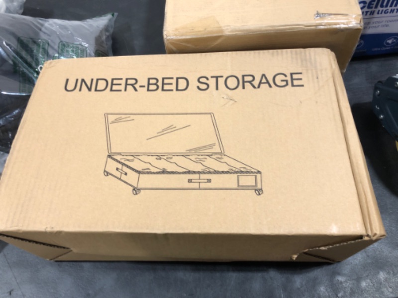 Photo 1 of Under Bed Storage with Wheels,2-Pack Under Bed Storage Containers with Clear Lids,XXL 66L Large Under the Bed Storage Organizer Bins With Handles,Space Saving Design for Clothes,Shoes,Books-Black