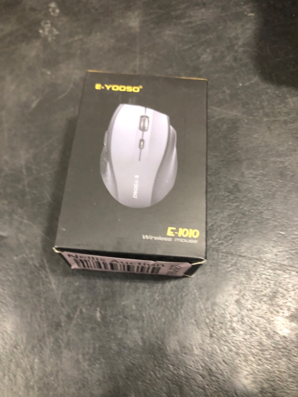 Photo 1 of E-YOOSO Wireless Mouse for Laptop, Portable Optical Computer Mouse, 6 Buttons, Cordless 2.4GHz with USB Receiver, 5-Level 4800 DPI, 18 Months Battery Life for PC Chromebook Windows Mac