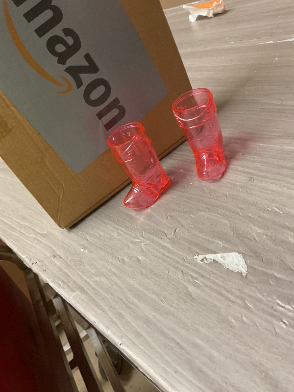 Photo 1 of Cowboy Boot Shot Glasses, 12 Pcs 1 Oz Mini Plastic Boot Shot Glass, Reusable Plastic Boot Cups for Cowboy Cowgirl Western Theme Party Supplies Bachelorette Birthday Party Favors (Rose Red)