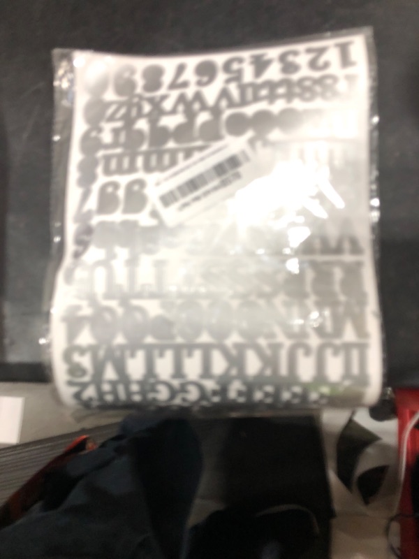 Photo 1 of 10 Sheets Vinyl Letter Stickers, 1200 Pcs Self-Adhesive Numbers and Alphabets, Mailbox Numbers for Signs, Windows, Doors, Home, Business, Address Number (Silver, 1 Inch)