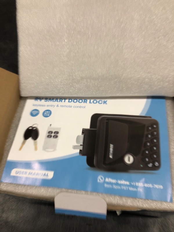 Photo 1 of Kohree RV Door Lock Keyless Entry, RV Door Locks Replacement with Keypad and Remote, 100% Metal Camper Travel Trailer Door Lock, Secure Camper Latch Replacement RV Door Latch Handle