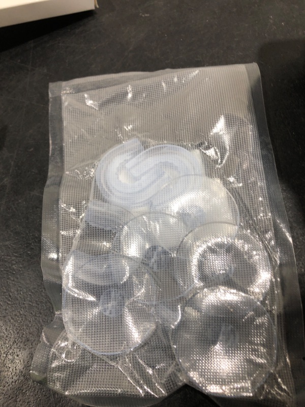 Photo 1 of 6 PCS Bathroom Shower Caddy Connectors, Shower rack not included, with 3 Pieces Rubber Rings Bathroom Decor Replacement Suction Cup Holders, Transparent Showers Suction Easy to Attach