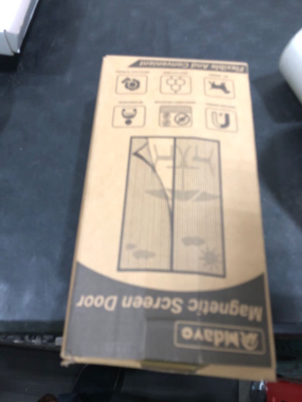 Photo 1 of Mesh Screen with Magnetic Closure-Keeps Bugs Out Let Breeze in, Heavy Duty - Pet and Kid Friendly, Works with Front, Sliding Doors (38 x 82 Inch)