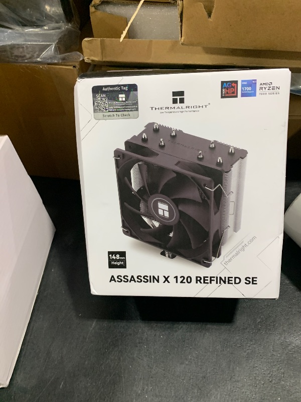 Photo 1 of Thermalright Assassin X120 Refined SE CPU Air Cooler, 4 Heat Pipes, TL-C12C PWM Fan, Aluminium Heatsink Cover, AGHP Technology, for AMD AM4/AM5/Intel LGA 1150/1151/1155/1200/1700/1851(AX120 R SE)