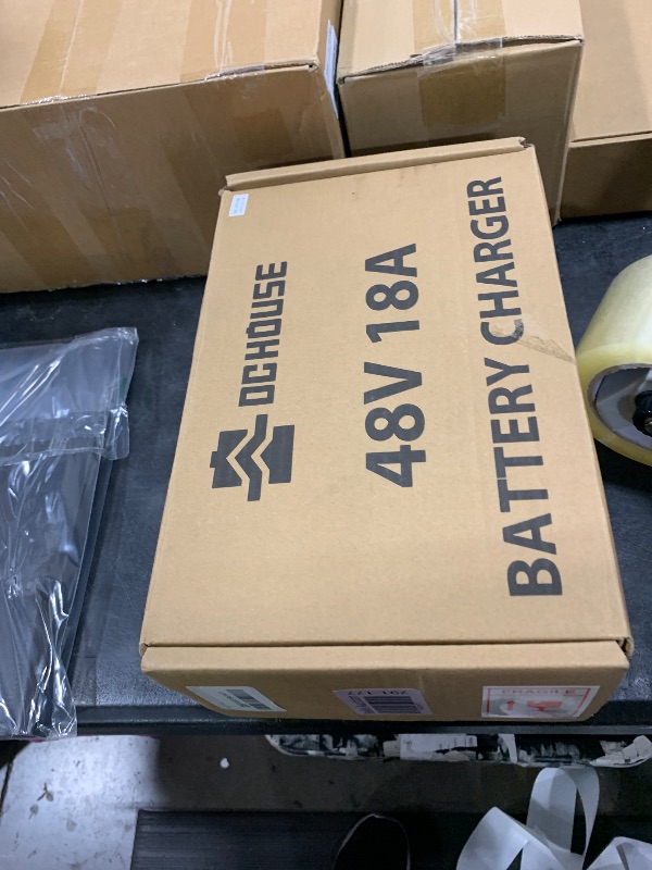 Photo 1 of DC HOUSE 48V 18A Lithium Battery Charger, 900W Fast Charger, Charging Efficiency ? 93%, IP65 Waterproof Anti-Fall with Cooling Fan, Suitable for 48V Golf Cart/Forklift/Ship Lithium Battery