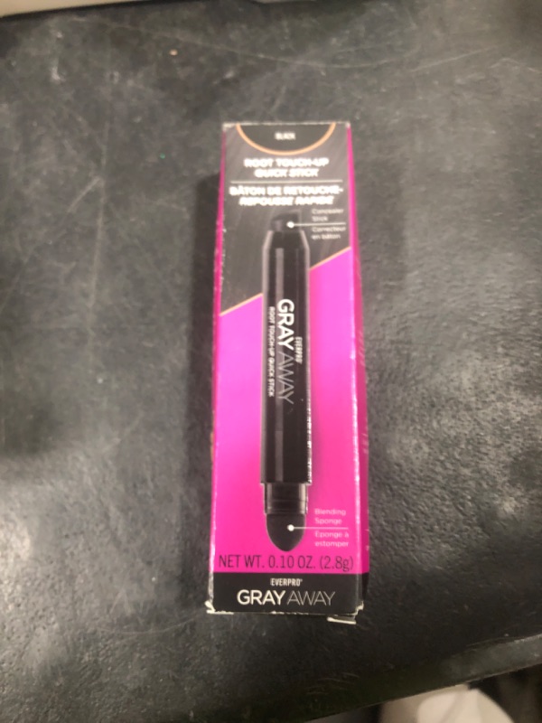 Photo 1 of EVERPRO Gray Away Root Touchup Quick Stick, Black, 0.1 Oz