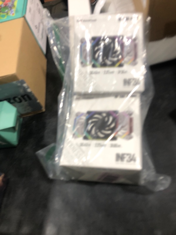 Photo 1 of darkFlash INF34 120MM PC Case Fan, Daisy-Chain, up to 2000RPM Cooling, 4-Pin PWM, ARGB CPU Cooling Computer Fan, 3 Pack (Forward, Black)