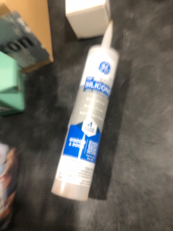 Photo 1 of GE All Purpose Silicone Caulk, Clear, 10 fl oz Cartridge, 1 Pack - 100% Waterproof Silicone Sealant, Stronger Adhesion, Freeze & Sun Proof