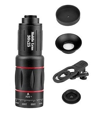 Photo 1 of 36X Telephoto Lens Kit Compatible with iPhone and Android, Long Focus Telephoto Phone Lens Magnification with Universal Clip