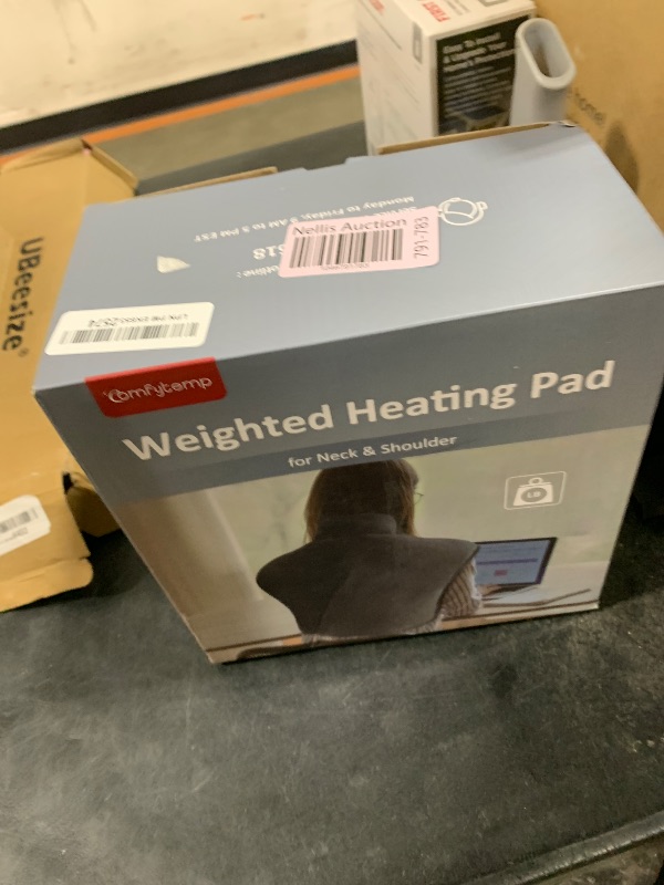 Photo 1 of Comfytemp Weighted Heating Pad for Neck and Shoulders, Heating Pads for Back Pain Relief, Wearable Electric Heating Pads, FSA HSA Eligible, Adjustable Heated Wrap with Auto-Off, Mothers Day Gifts