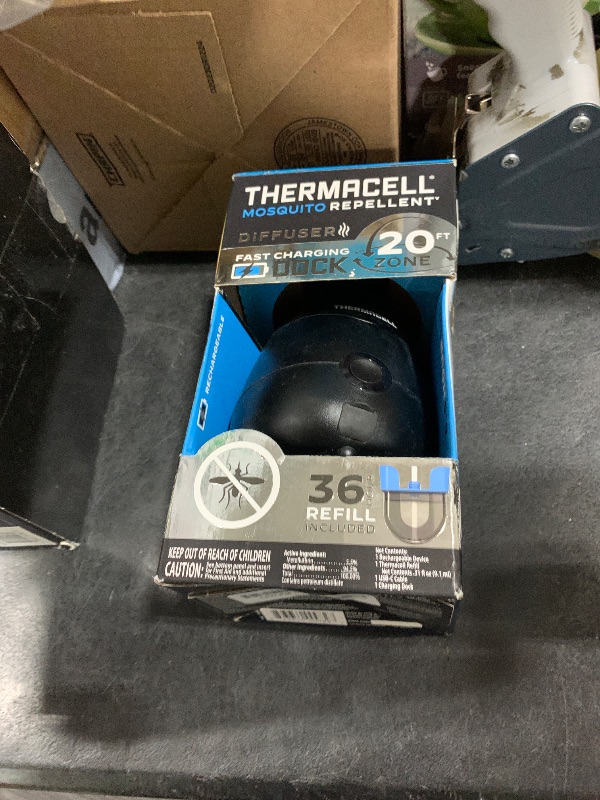 Photo 1 of Thermacell Mosquito Repellent E-Series Rechargeable Repeller; Patio Shield 20’ Mosquito Protection Zone; Includes 36-Hr Repellent Refill; No Flame or Scent; Bug Spray and Bug Zapper Alternative