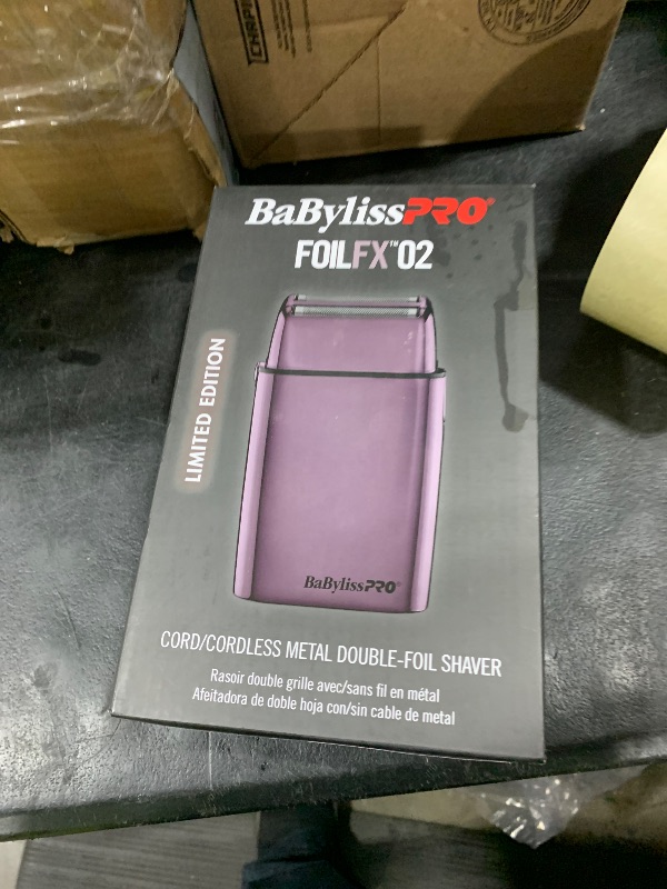 Photo 1 of BaBylissPRO FoilFX Cord/Cordless Metal Double Foil Shaver (Purple)