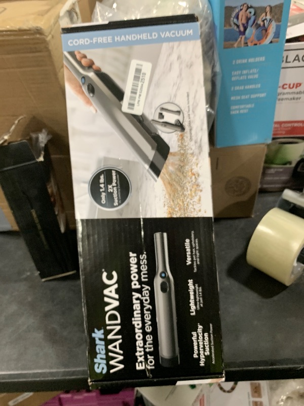 Photo 1 of Shark WV201 WANDVAC Handheld Vacuum, Lightweight at 1.4 Pounds with Powerful Suction, Charging Dock, Single Touch Empty and Detachable Dust Cup,Graphite, Slate
