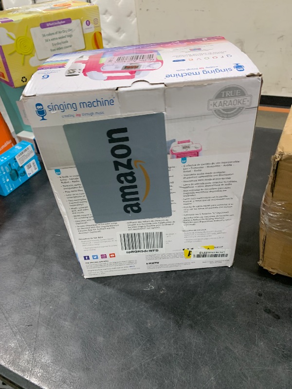 Photo 1 of Portable Karaoke Machine for Adults & Kids - Built-In Speaker, Bluetooth, LED Lights, Wired Mic - With Voice Changing Effects