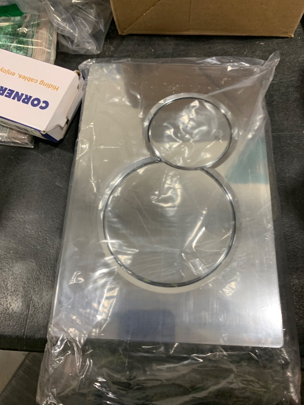 Photo 1 of VALLVATER Dual-Flush Actuator Plate for Concealed Cisterns Polished Chrome Compatible with 115.770.21.5 Sigma01 Series