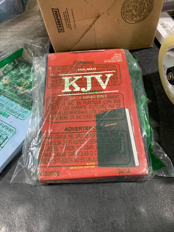 Photo 1 of KJV Gift and Award Bible, Black Imitation Leather, KJV Holy Bible, Red Letter, Pure Cambridge Text, Presentation Page, Easy-to-Read Bible MCM Type