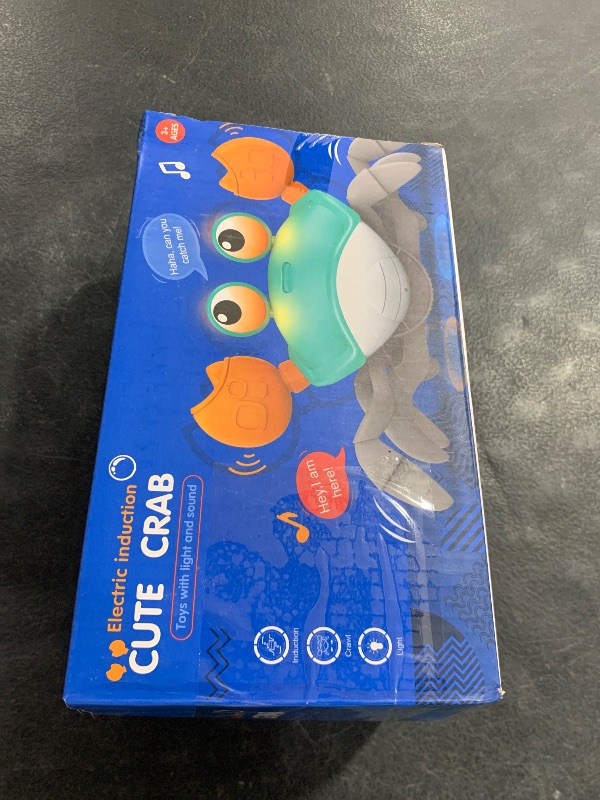 Photo 1 of Plnmlls Crawling Crab Baby Toy - Tummy Time Toys - with Music and LED Light,Built-in Rechargeable Battery for 0-6 6-12 12-18 36 Months Walking Toddler Birthday Gift(Blue)