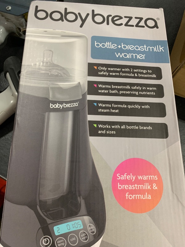 Photo 1 of Baby Brezza Fast Baby Bottle Warmer - Baby Milk Warmer + Breastmilk Warmer Defroster – 2 Unique Temperatures for Breastmilk + Formula - Universal Fit for All Bottles, Storage Bags + Food Jars