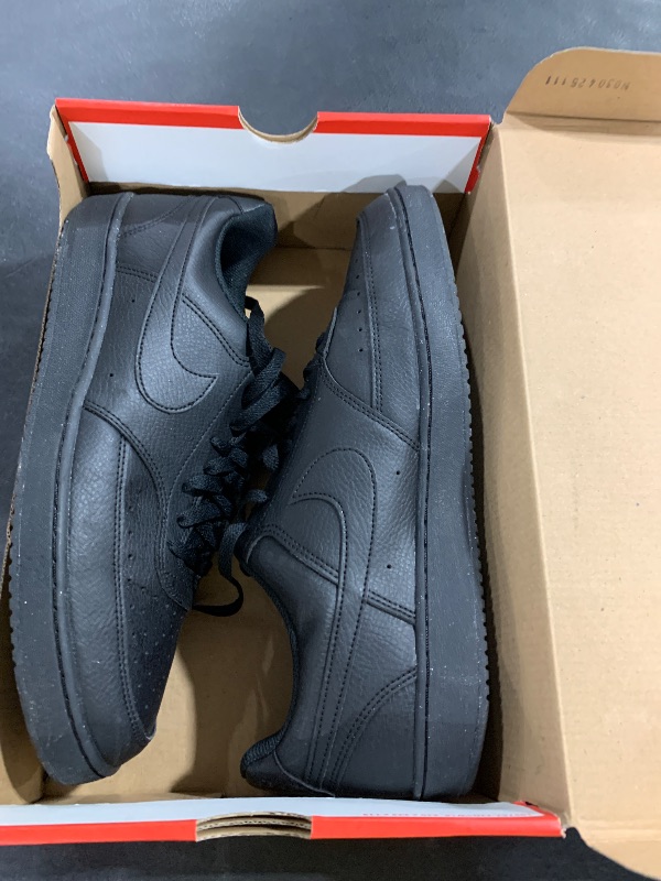 Photo 1 of Nike Men's Court Vision Low Next Nature Sneaker, Black/Black/Black, 12