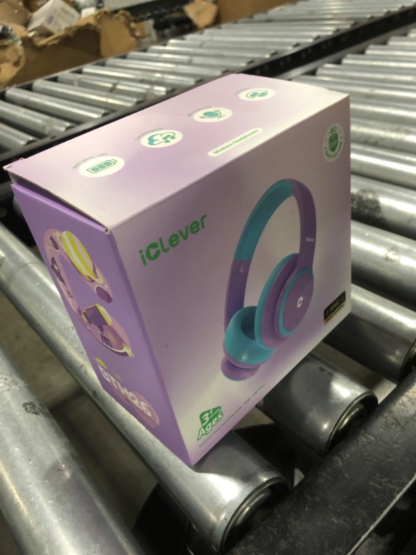 Photo 1 of iClever BTH26 Active Noise Cancelling Headphones for Kids, 60H Play Time, Safe Volume 80dBA, Type C Fast Charging, Bluetooth5.4, Kids Bluetooth Headphones with Mic AUX Cord for iPad Airplane, Purple
