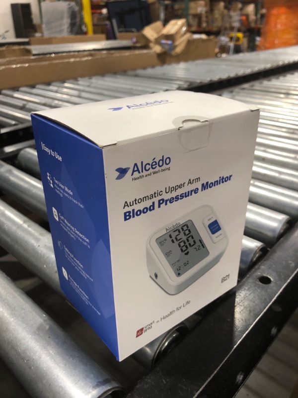 Photo 1 of Alcedo Blood Pressure Monitor for Home Use, Automatic Digital BP Machine with Large Cuff for Upper Arm, LCD Screen, 2x120 Memory, Talking Function